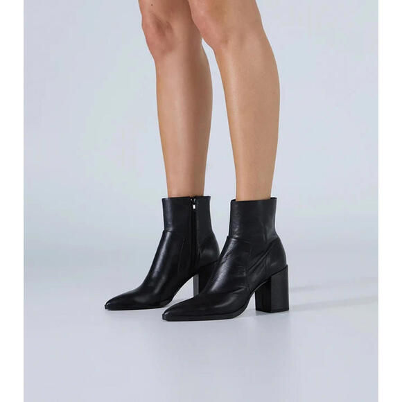 Tony Bianco Shoes - Revolve Tony Bianco brazen black luxe ankle boots block heel SZ 8.5 NIB $190